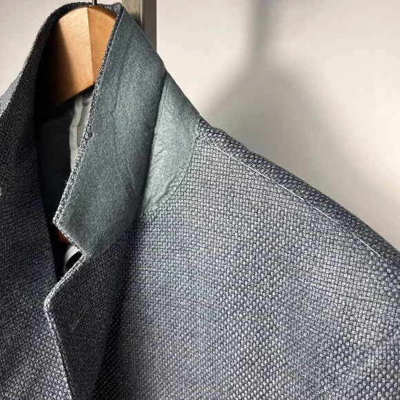 NWT WALTER MORTON HSM 41L  nail head Steel Blue 2 Btn 93%Wool 3%Cashmere USA - Picture 7 of 10